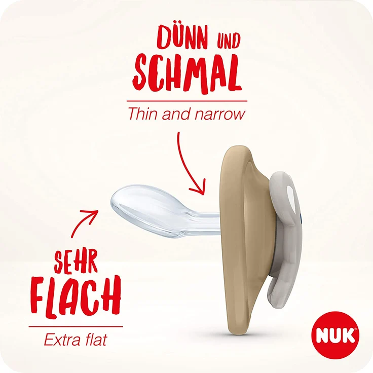 NUK Disney Winnie Puuh Space Silikon-Schnuller, kiefergerechte Form, 0-6 Monate, 2 Stück, Grau & Weiß – Bild 5