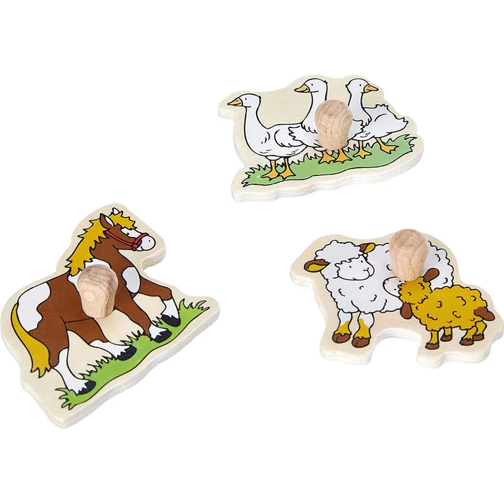 Goki 57908 Steckpuzzle Bauernhof I - Preisvergleich – Bild 3