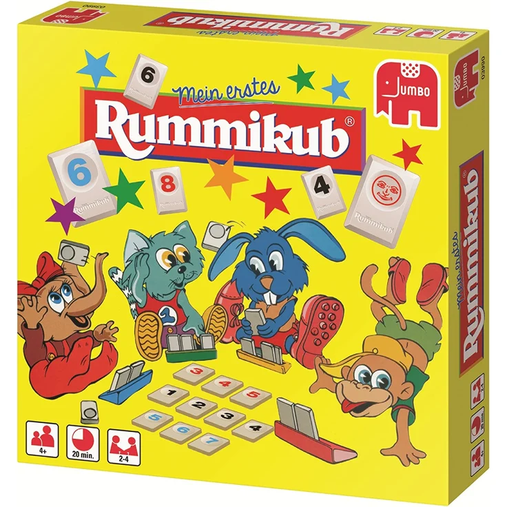 Jumbo Spiele 03990 Original erstes Rummikub Kinderspiel, Gesellschaftsspiel, Ab 4 Jahren – Bild 2