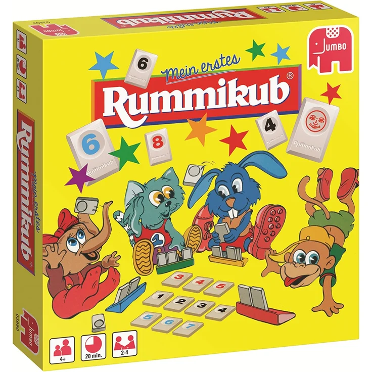 Jumbo Spiele 03990 Original erstes Rummikub Kinderspiel, Gesellschaftsspiel, Ab 4 Jahren – Bild 1