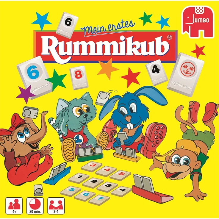 Jumbo Spiele 03990 Original erstes Rummikub Kinderspiel, Gesellschaftsspiel, Ab 4 Jahren – Bild 4