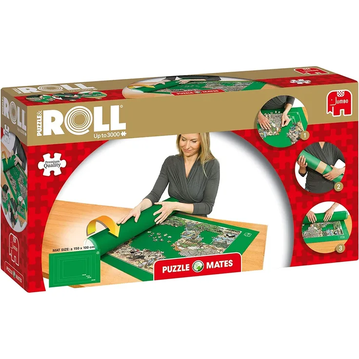 Jumbo Spiele 17691 Puzzle & Roll Puzzlematte bis 3000 Teile Puzzlezubehör