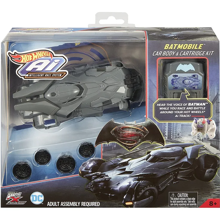 Hot Wheels FFY79 Ai Batmobil Karosserie- und Controller-Einsatz-Set mit Batman Sounds, Gotham City Erweiterungsset, ab 8 Jahren
