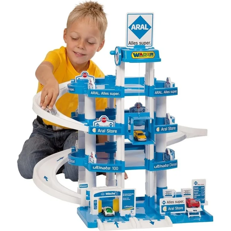 Polesie 37879 Wader Garage - Parkgarage 'Aral' mit 4 Spielebenen