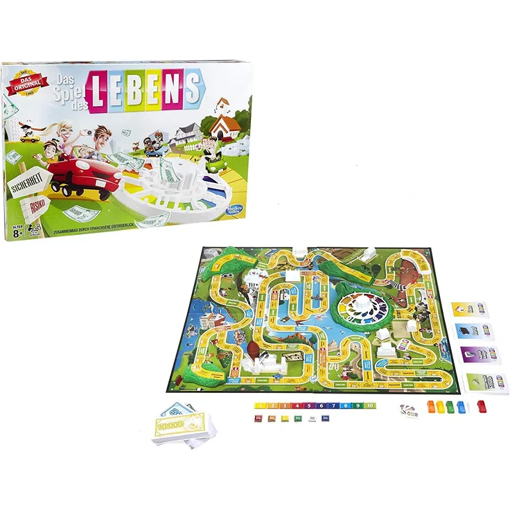 Hasbro - Das Spiel des Lebens, Klassiker unter den Familienspielen, ab 8 Jahren