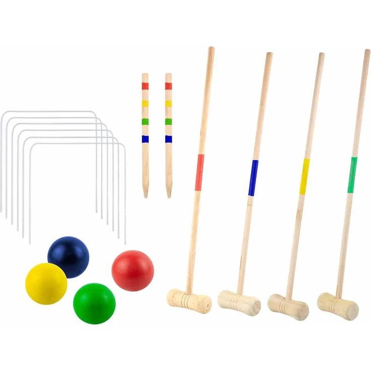 Idena Krocketspiel Holz im Netz – Bild 3