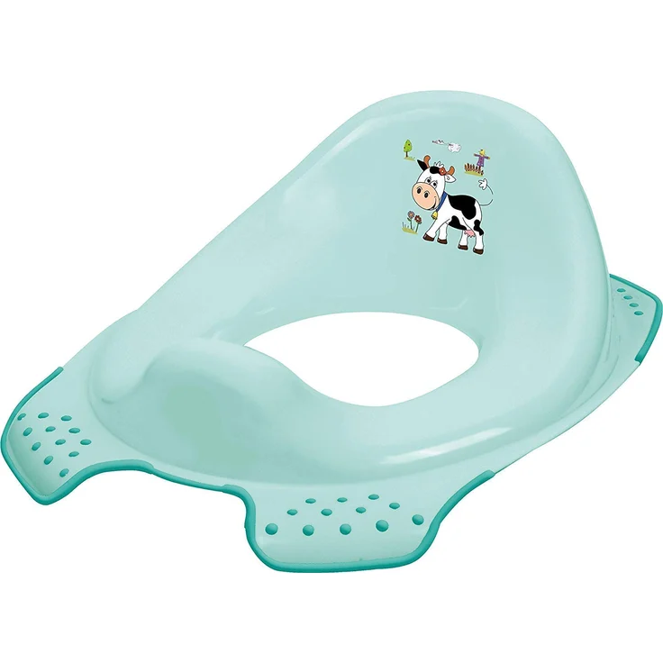 Premium Kinder-Toilettensitz Funny Farm aquamarin für Kleinkinder stabiler WC-Sitz mit Anti-Rutsch-Funktion – Bild 1
