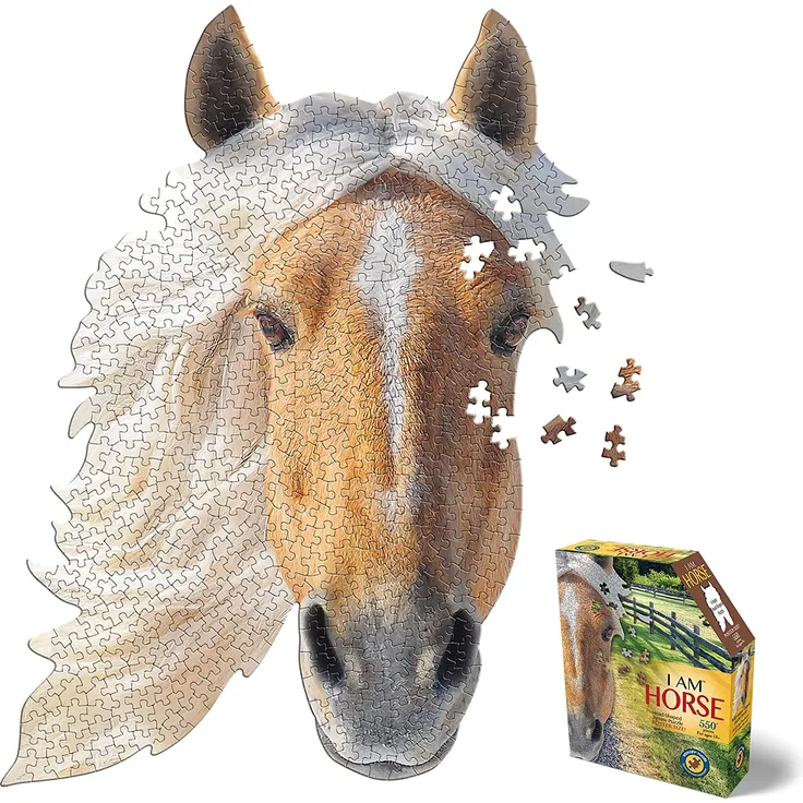MADD CAPP 883010 Shape Puzzle Pferd, Konturpuzzle 550 Teile, für Kinder und Erwachsene, Mehrfarbig