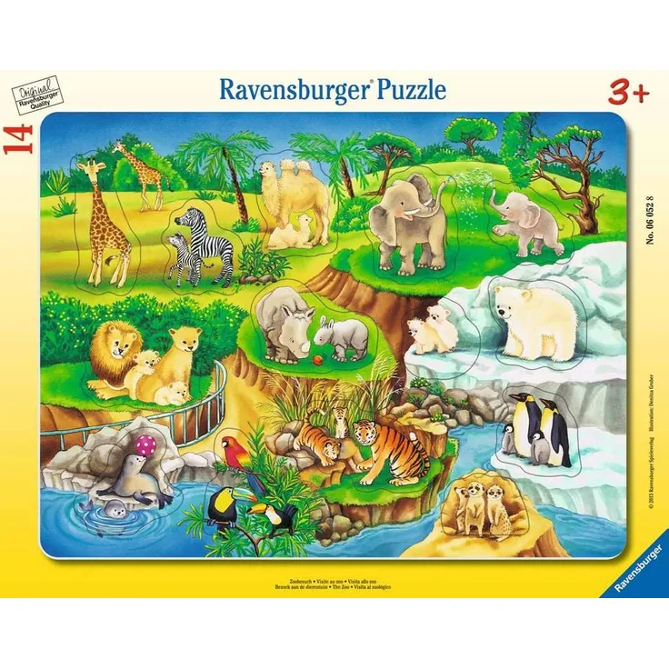Ravensburger Kinderpuzzle 06052 - Zoobesuch - Rahmenpuzzle