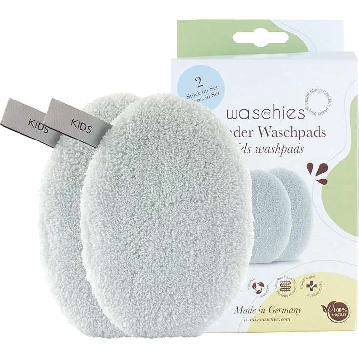 Waschpads für Babys & Kinder 2er-Set (Pastel Blue)
