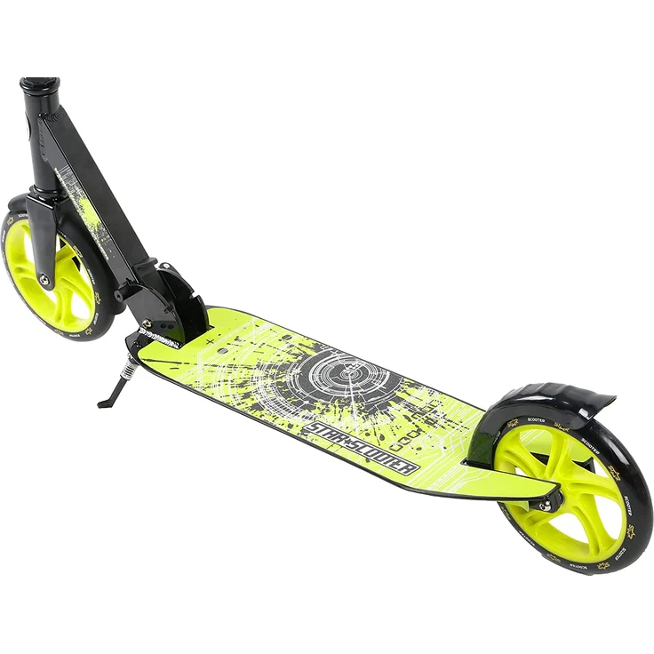 Star Scooter Roller Alu City XXL 205mm - Schwarz Grün – Bild 4