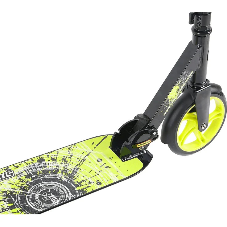 Star Scooter Roller Alu City XXL 205mm - Schwarz Grün – Bild 3