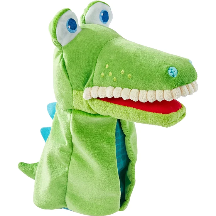 HABA 306255 - Handpuppe Allesfresser Kroko, Handpuppe ab 1,5 Jahren, grün – Bild 1