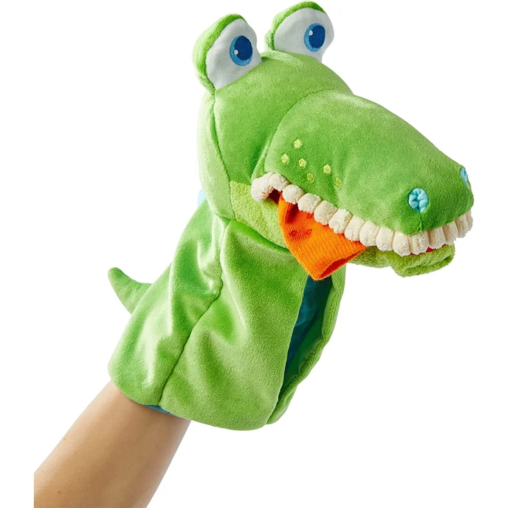 HABA 306255 - Handpuppe Allesfresser Kroko, Handpuppe ab 1,5 Jahren, grün – Bild 2