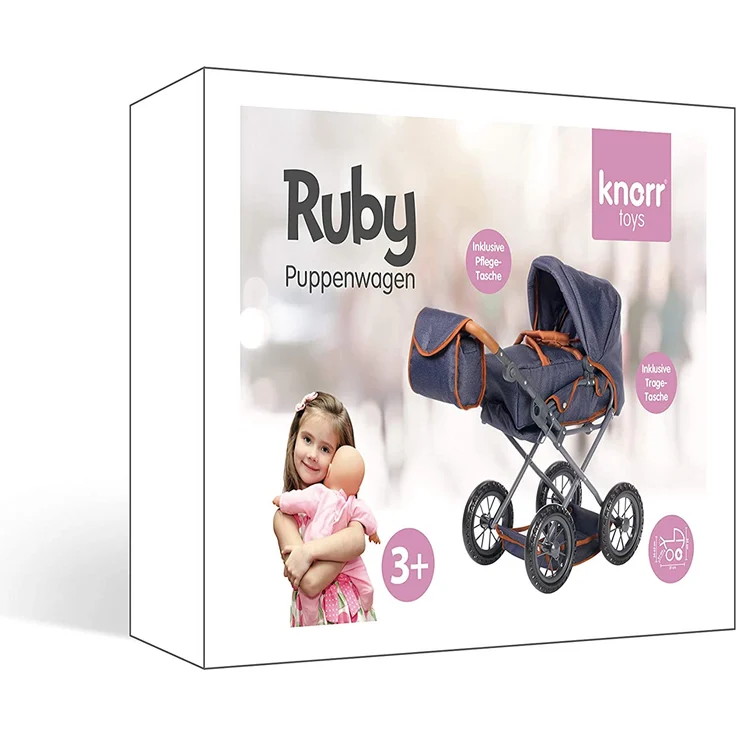 KNORRTOYS.COM 63130 Knorrtoys 63130-Puppenwagen Ruby-Dark Blue Puppenwagen – Bild 7