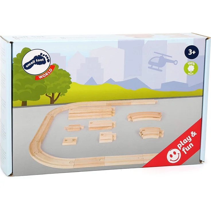 Legler 10257 Eisenbahnschienen-Set für Holzschienenbahn – Bild 4