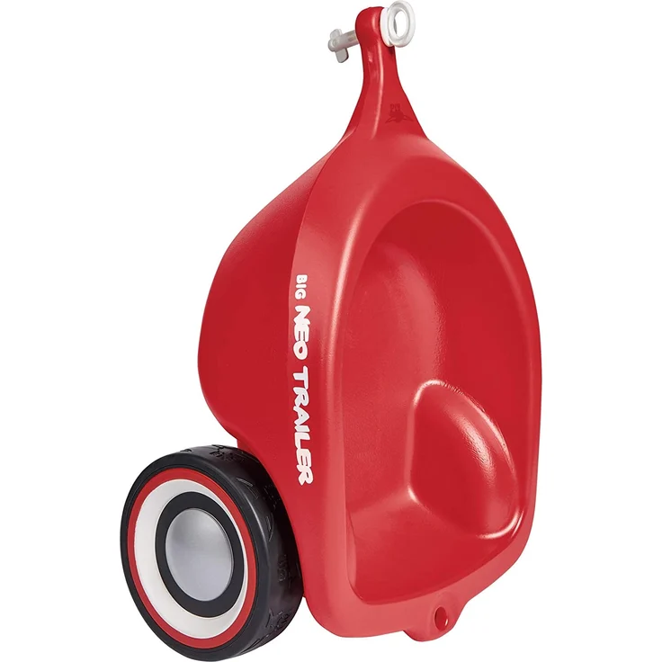 BIG Bobby-Car Neo Trailer, rot, Bobby-Car Anhänger für drinnen und draußen, für das BIG-Bobby-Car, Ladevolumen: 3 Liter, für Kinder ab 1 Jahr – Bild 2