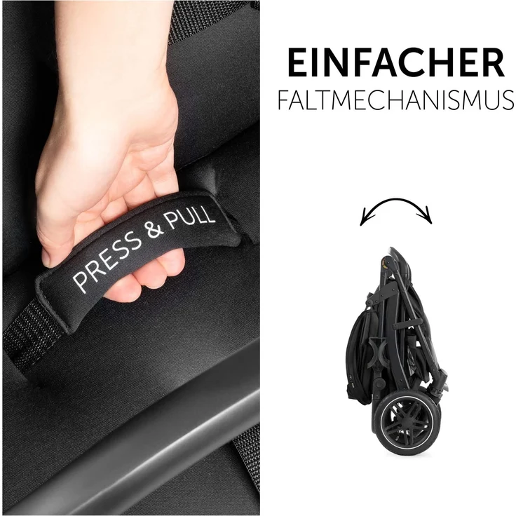 Hauck Buggy Rapid 4D Air, bis 25 kg, Schnell Faltbar, Sonnen Verdeck UPF 50 +, Lufträder und Gummiräder, Getränkehalter, Höhenverstellbar, Liegeposition, Leicht Abwischbar, Großer Einkaufskorb – Bild 4