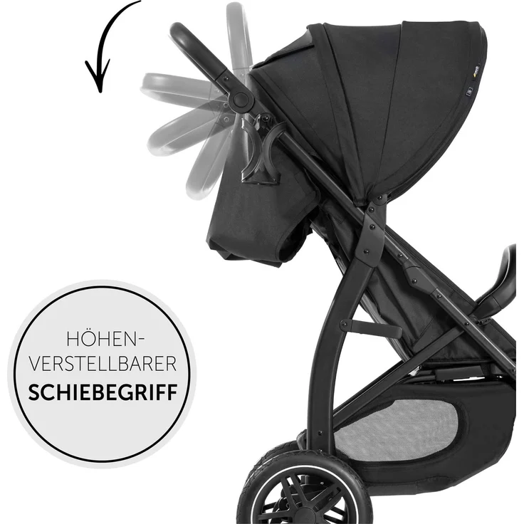 Hauck Buggy Rapid 4D Air, bis 25 kg, Schnell Faltbar, Sonnen Verdeck UPF 50 +, Lufträder und Gummiräder, Getränkehalter, Höhenverstellbar, Liegeposition, Leicht Abwischbar, Großer Einkaufskorb – Bild 6