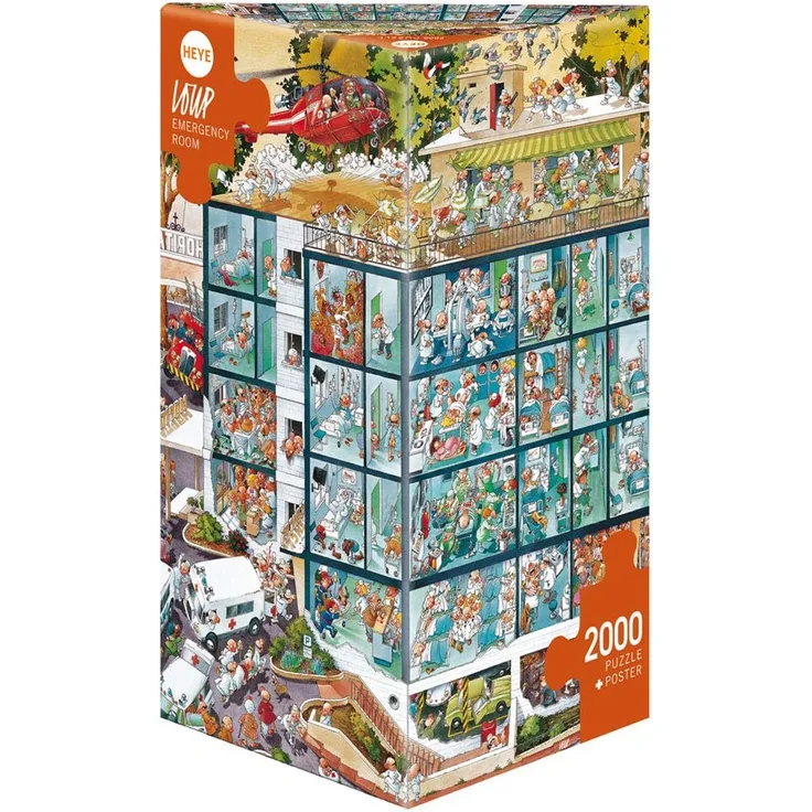 Heye 25784 - Dreieckspuzzles 2000 Teile Emergency Room, Jean-Jacques Loup