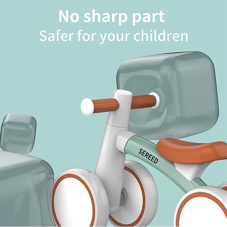 SEREED Kinder Laufrad ab 1 Jahr, Lauflernrad Spielzeug für 12-24 Monate Baby, Erstes Fahrrad ohne Pedal mit 4 Rädern für Jungen und Mädchen, Kleinkinder Erste Geburtstag Geschenk – Bild 5