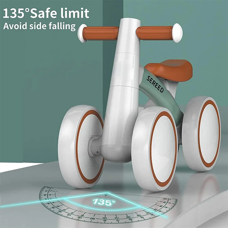 SEREED Kinder Laufrad ab 1 Jahr, Lauflernrad Spielzeug für 12-24 Monate Baby, Erstes Fahrrad ohne Pedal mit 4 Rädern für Jungen und Mädchen, Kleinkinder Erste Geburtstag Geschenk – Bild 6