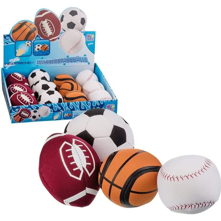Ballsortiment Neopren, 6 - 8 cm, im Display
