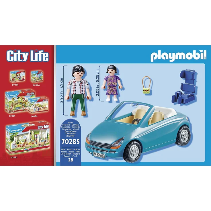 PLAYMOBIL 70285 City Life Papa und Kind mit Cabrio, bunt – Bild 4