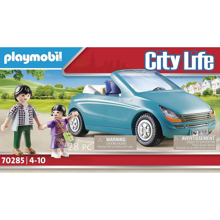 PLAYMOBIL 70285 City Life Papa und Kind mit Cabrio, bunt – Bild 3