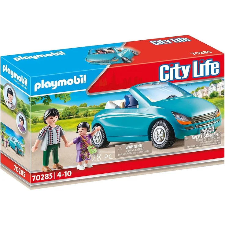 PLAYMOBIL 70285 City Life Papa und Kind mit Cabrio, bunt – Bild 1