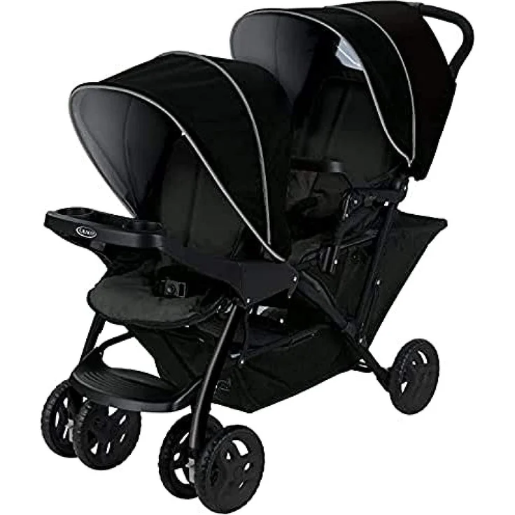 Graco 'Stadium Duo' Geschwisterwagen Black/Grey – Bild 1