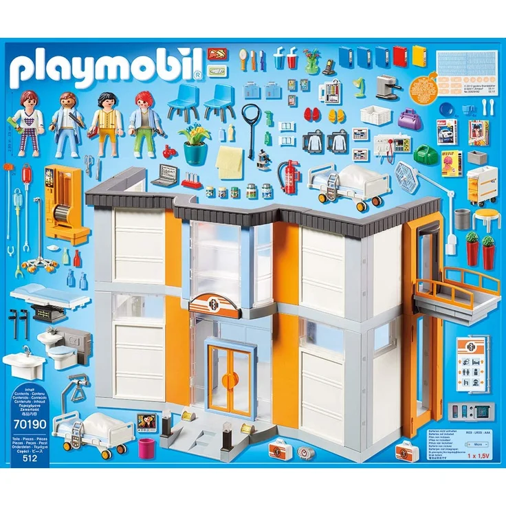 PLAYMOBIL 70190 - City Life - Großes Krankenhaus mit Einrichtung – Bild 3