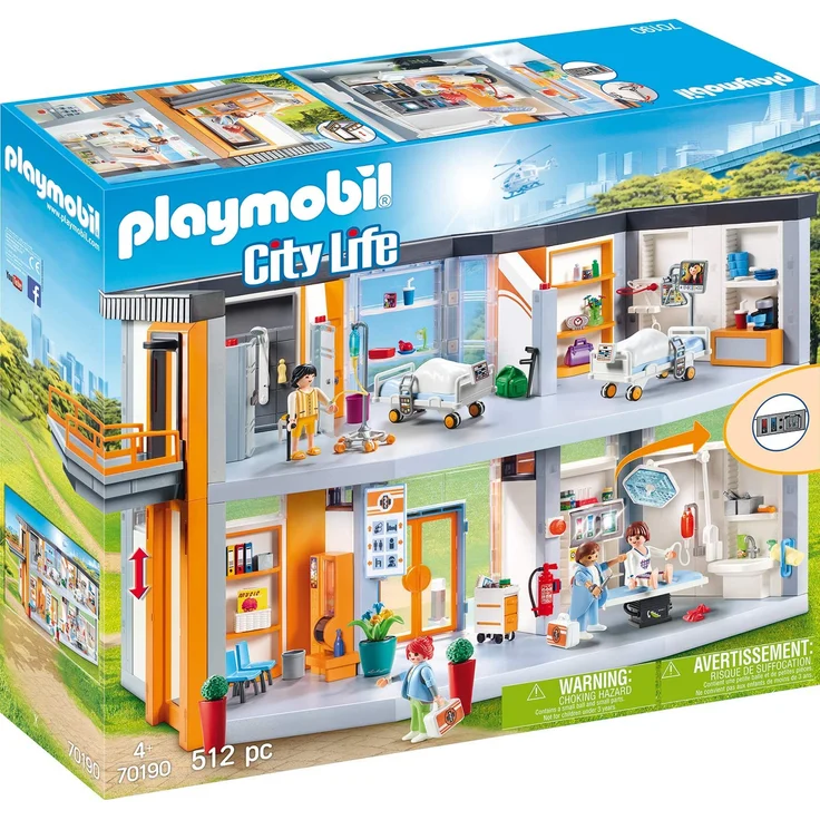PLAYMOBIL 70190 - City Life - Großes Krankenhaus mit Einrichtung – Bild 1