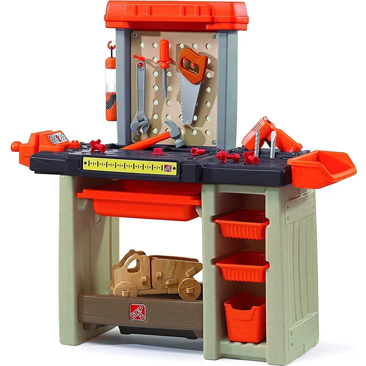 Werkbank für Kinder, mit Zubehör, Kinderwerkbank, Kunststoff