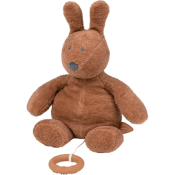 Nattou Spieluhr aus Baumwolle, Hase Bonnie, Wiegelied «La-Le-Lu», Ca. 28 cm, Susie und Bonnie, Braun