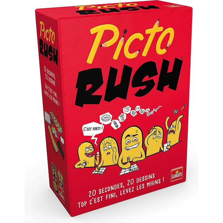 zeichenspiel Picto Rush 10 x 10 cm Karton rot