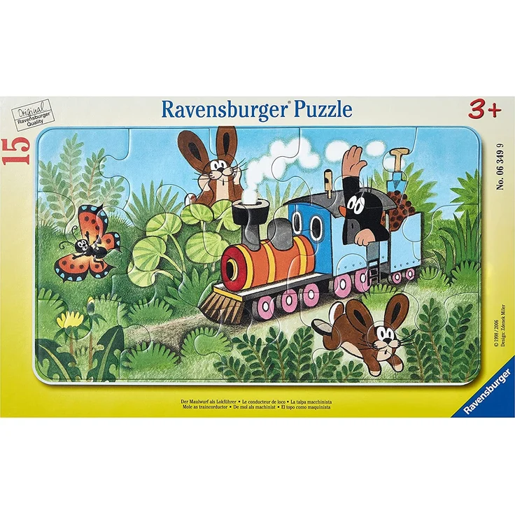 Ravensburger Kinderpuzzle 06349 - Der Maulwurf als Lokführer - Rahmenpuzzle – Bild 1