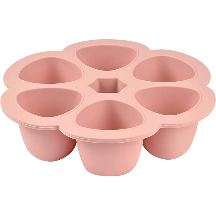 Béaba - Babynahrung Portionsbehälter aus Silikon, 6x90ml, rosa