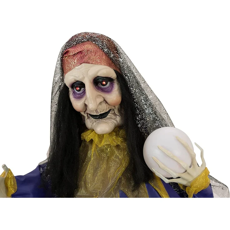 EUROPALMS Halloween Figur Wahrsagerin, animiert 50cm – Bild 6