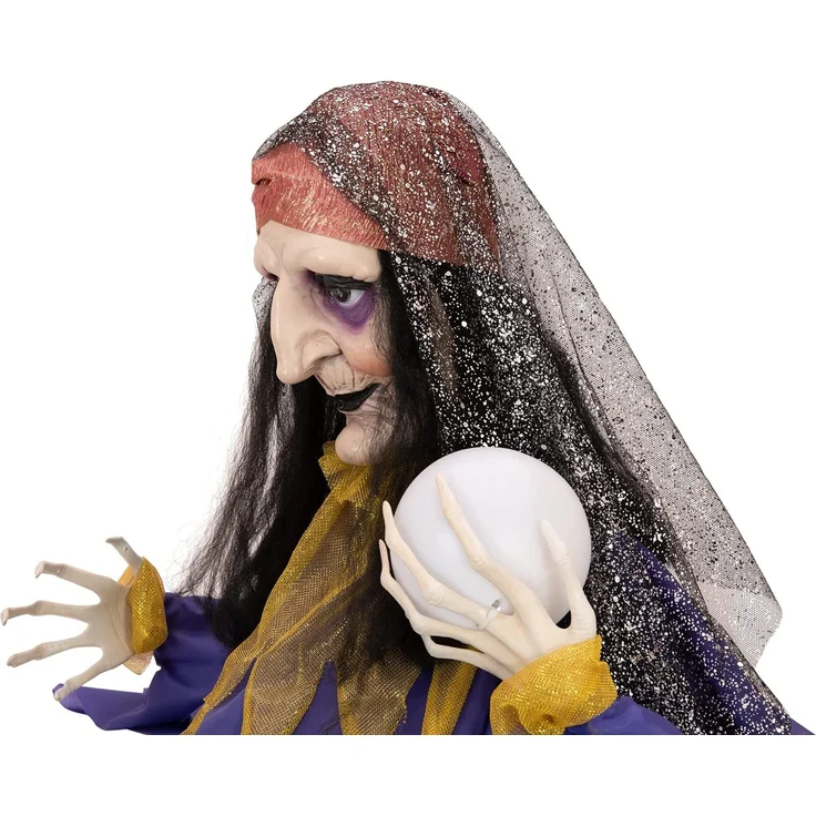 EUROPALMS Halloween Figur Wahrsagerin, animiert 50cm – Bild 3