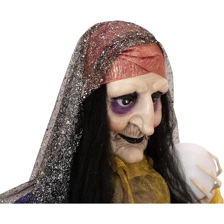 EUROPALMS Halloween Figur Wahrsagerin, animiert 50cm – Bild 2