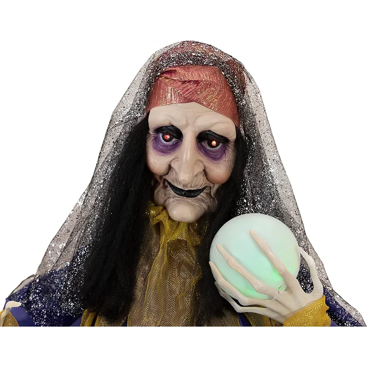 EUROPALMS Halloween Figur Wahrsagerin, animiert 50cm – Bild 4