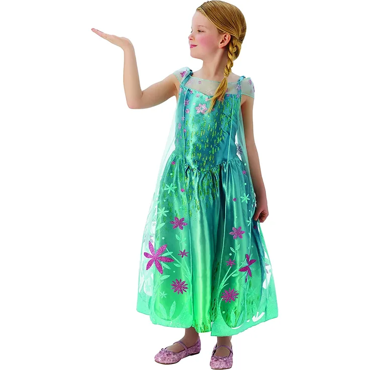Disney Rubie, Prinzessinnen, Frozen Fever, ELSA-Kostüm für Mädchen (Hersteller-Nr.: 610907), Farbe: Türkis M türkis