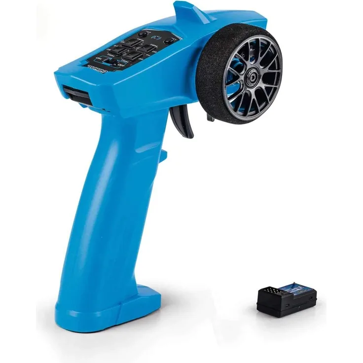 Carson 500500100 - Reflex Wheel Start 2.4G Radio, Modellbau, Zubehör, Fernsteuerung, Empfänger, 3 Kanal, Tamiya KIT kompatibel, blau