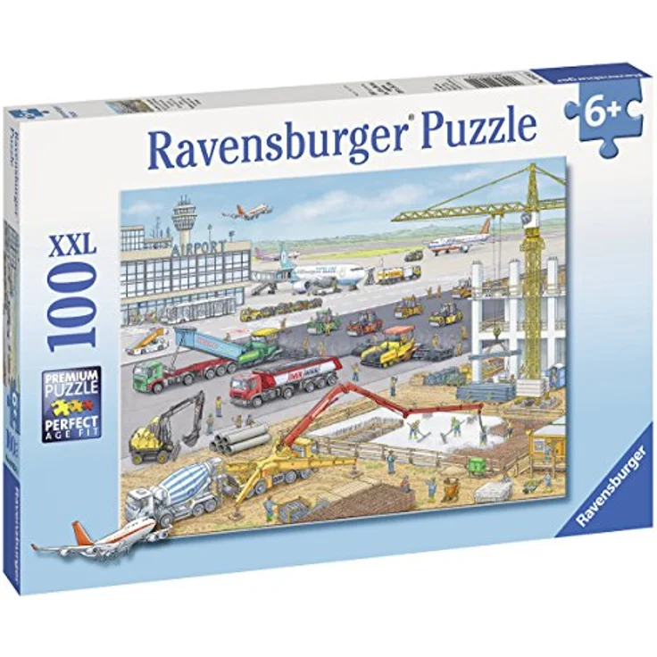 Ravensburger Puzzle 100 Teile XXL Baustelle am Flughafen – Bild 3