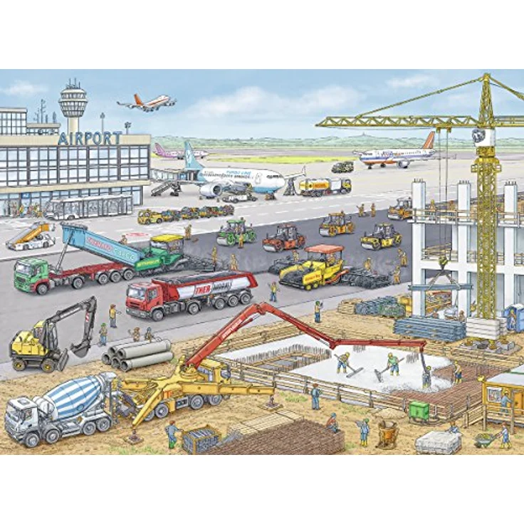 Ravensburger Puzzle 100 Teile XXL Baustelle am Flughafen – Bild 4