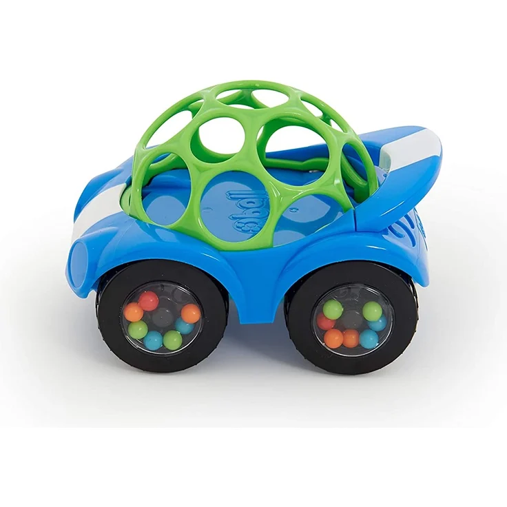 Bright Starts, Oball Spielzeugauto mit Rassel, blau-grün – Bild 2