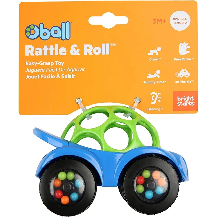 Bright Starts, Oball Spielzeugauto mit Rassel, blau-grün – Bild 10