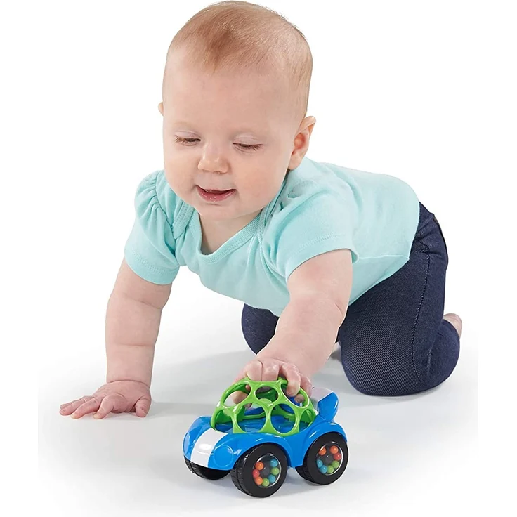 Bright Starts, Oball Spielzeugauto mit Rassel, blau-grün – Bild 5