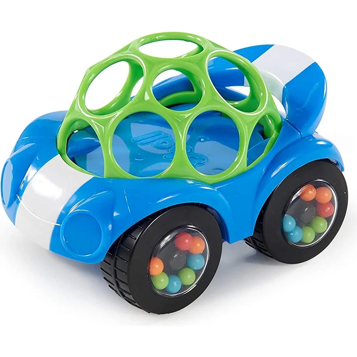 Bright Starts, Oball Spielzeugauto mit Rassel, blau-grün – Bild 1